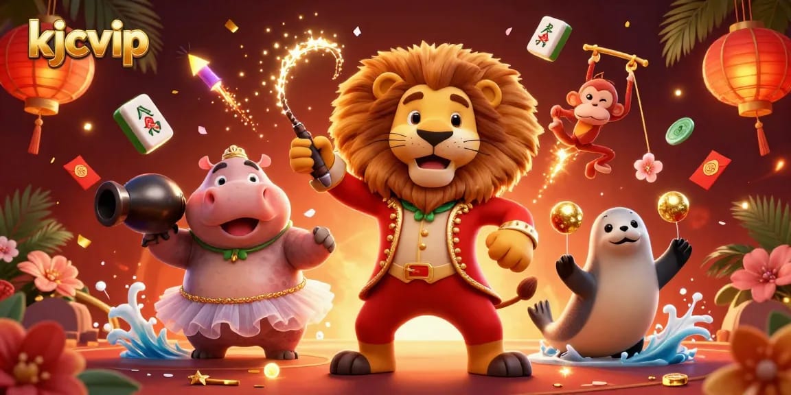 Experience thrilling games at kjcvip with vibrant characters and exciting casino elements in a dynamic 3D scene.