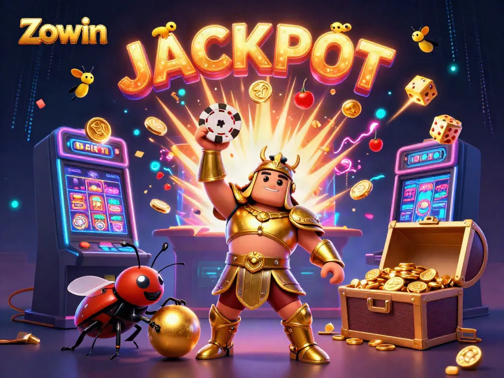 Experience exciting gameplay with Zowin, featuring dynamic characters and vibrant casino elements.